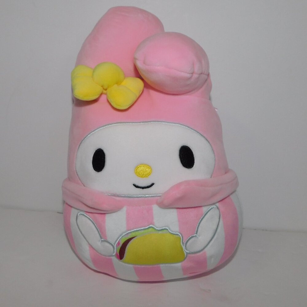 Squishmallows x My Melody Hello Kitty 10" Plush w Taco Stuffed Toy Kellytoy